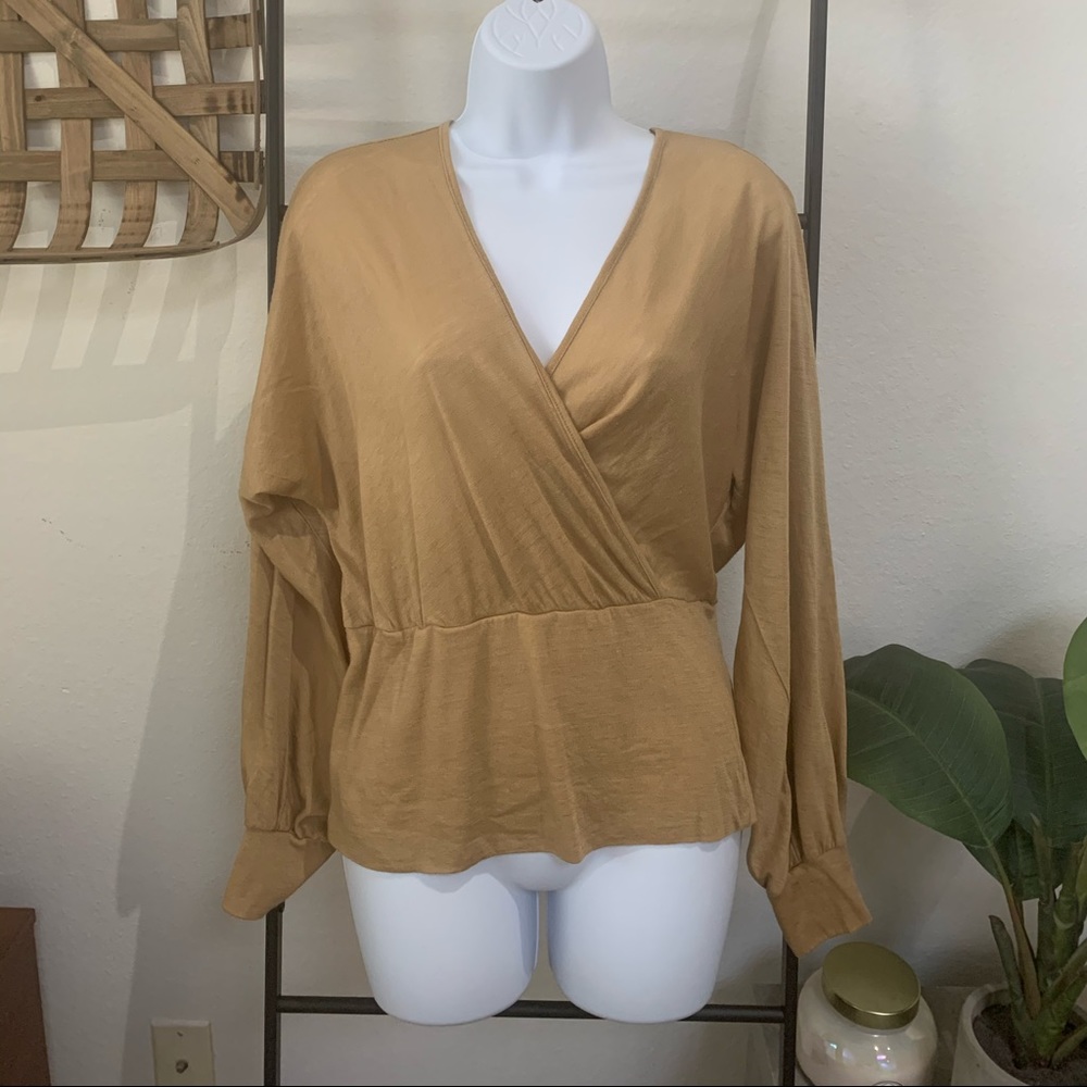 Banana Republic Wool Blend Camel Blouse